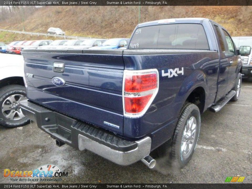 2014 Ford F150 XLT SuperCab 4x4 Blue Jeans / Steel Grey Photo #2