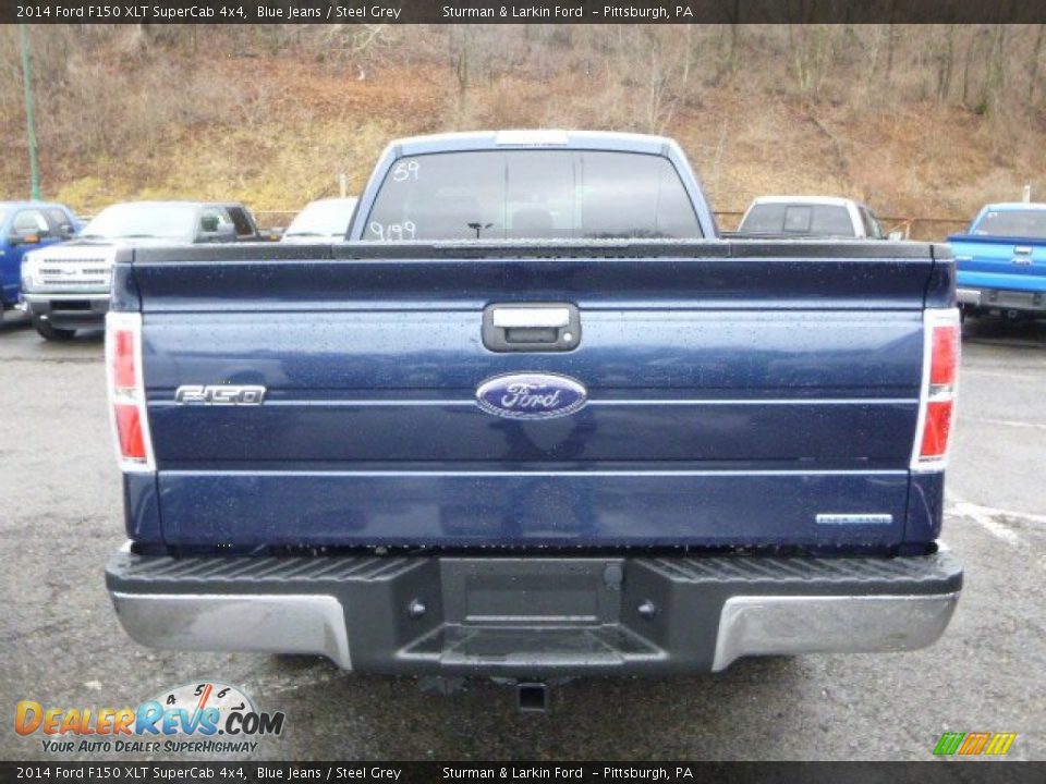 2014 Ford F150 XLT SuperCab 4x4 Blue Jeans / Steel Grey Photo #3