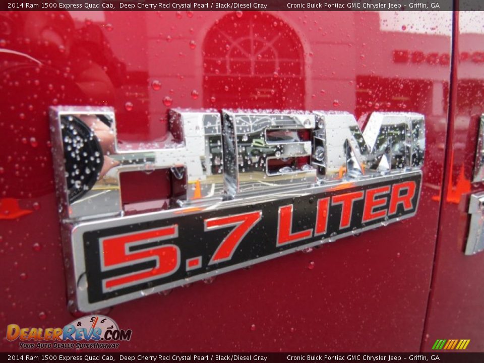 2014 Ram 1500 Express Quad Cab Deep Cherry Red Crystal Pearl / Black/Diesel Gray Photo #10