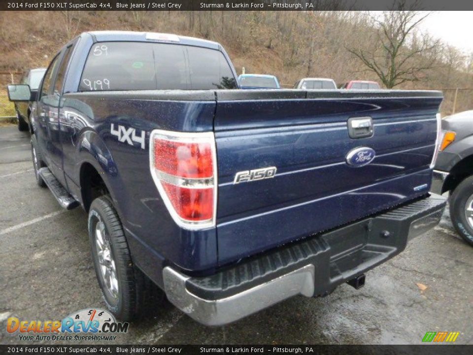 2014 Ford F150 XLT SuperCab 4x4 Blue Jeans / Steel Grey Photo #4