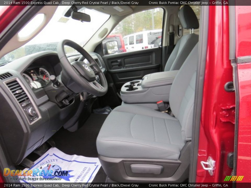 2014 Ram 1500 Express Quad Cab Deep Cherry Red Crystal Pearl / Black/Diesel Gray Photo #11