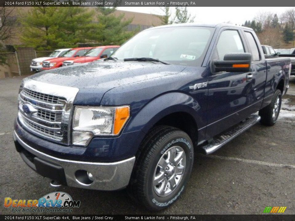 2014 Ford F150 XLT SuperCab 4x4 Blue Jeans / Steel Grey Photo #5
