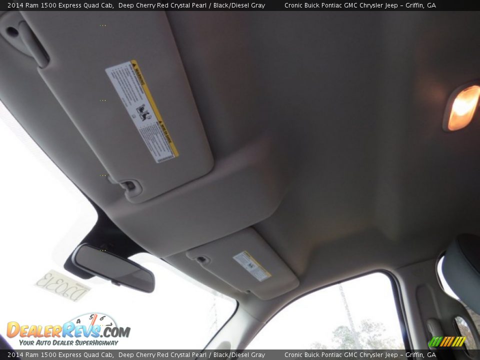 2014 Ram 1500 Express Quad Cab Deep Cherry Red Crystal Pearl / Black/Diesel Gray Photo #12