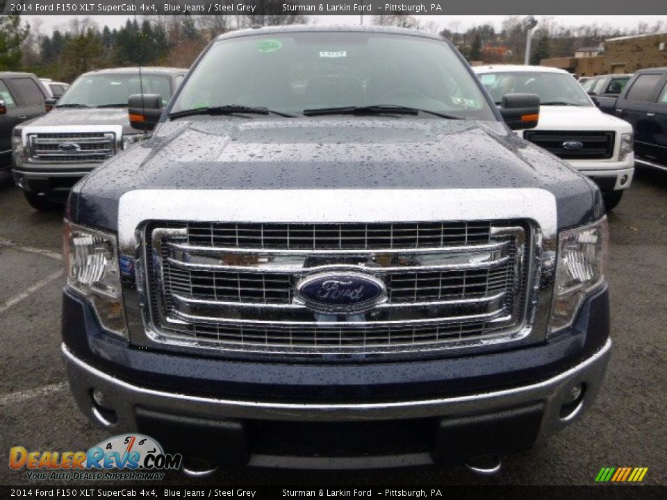 2014 Ford F150 XLT SuperCab 4x4 Blue Jeans / Steel Grey Photo #6