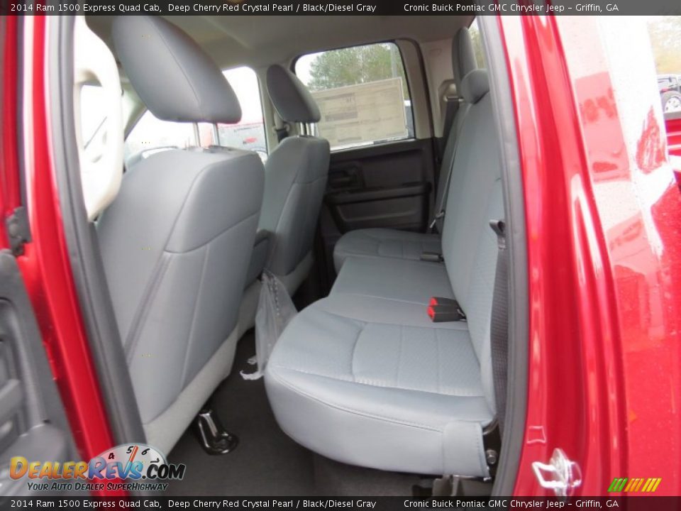 2014 Ram 1500 Express Quad Cab Deep Cherry Red Crystal Pearl / Black/Diesel Gray Photo #13