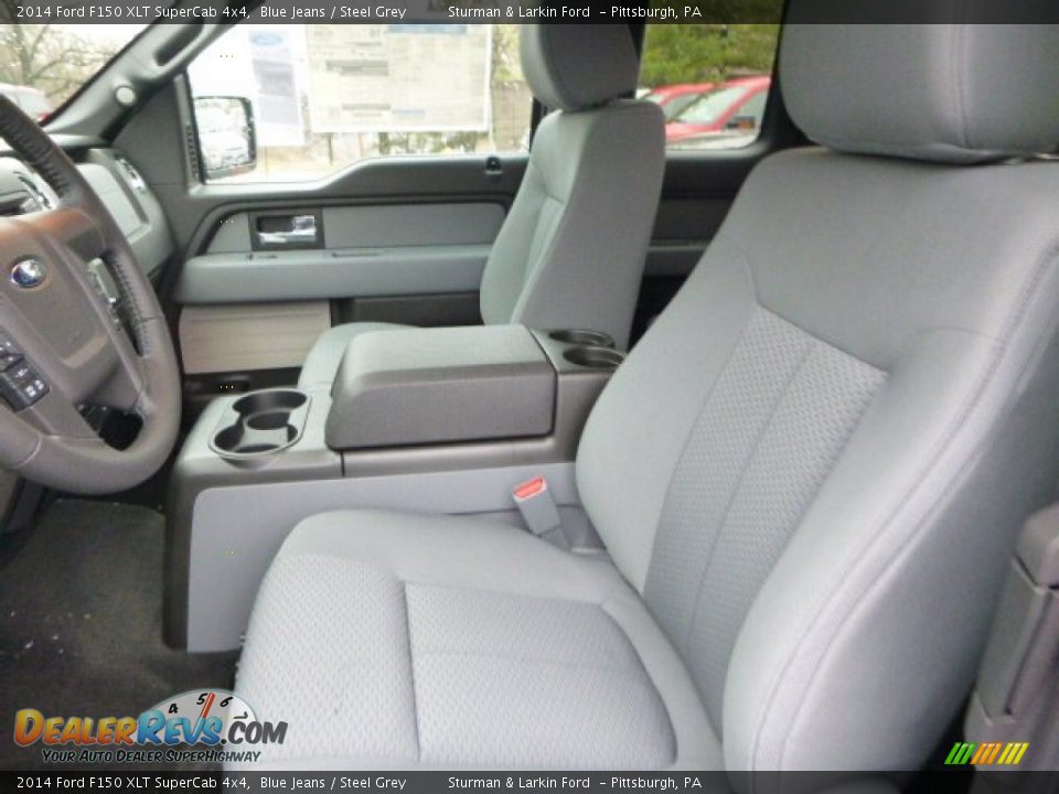 2014 Ford F150 XLT SuperCab 4x4 Blue Jeans / Steel Grey Photo #8