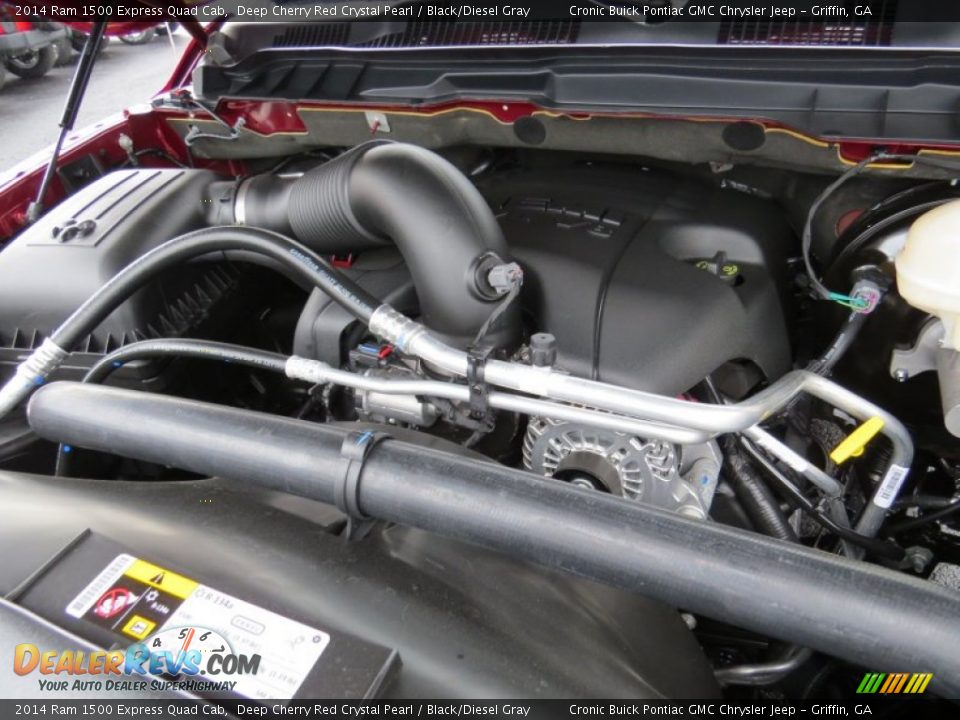2014 Ram 1500 Express Quad Cab Deep Cherry Red Crystal Pearl / Black/Diesel Gray Photo #15