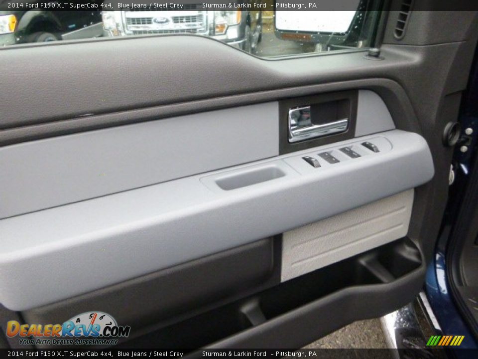 2014 Ford F150 XLT SuperCab 4x4 Blue Jeans / Steel Grey Photo #11