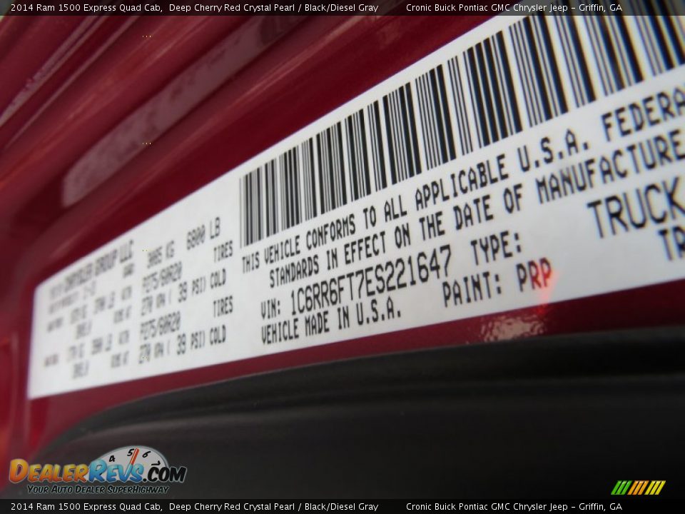 2014 Ram 1500 Express Quad Cab Deep Cherry Red Crystal Pearl / Black/Diesel Gray Photo #18