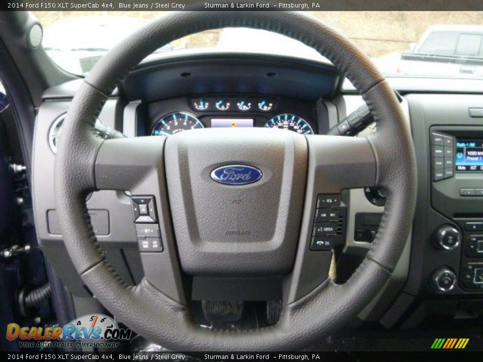 2014 Ford F150 XLT SuperCab 4x4 Blue Jeans / Steel Grey Photo #12