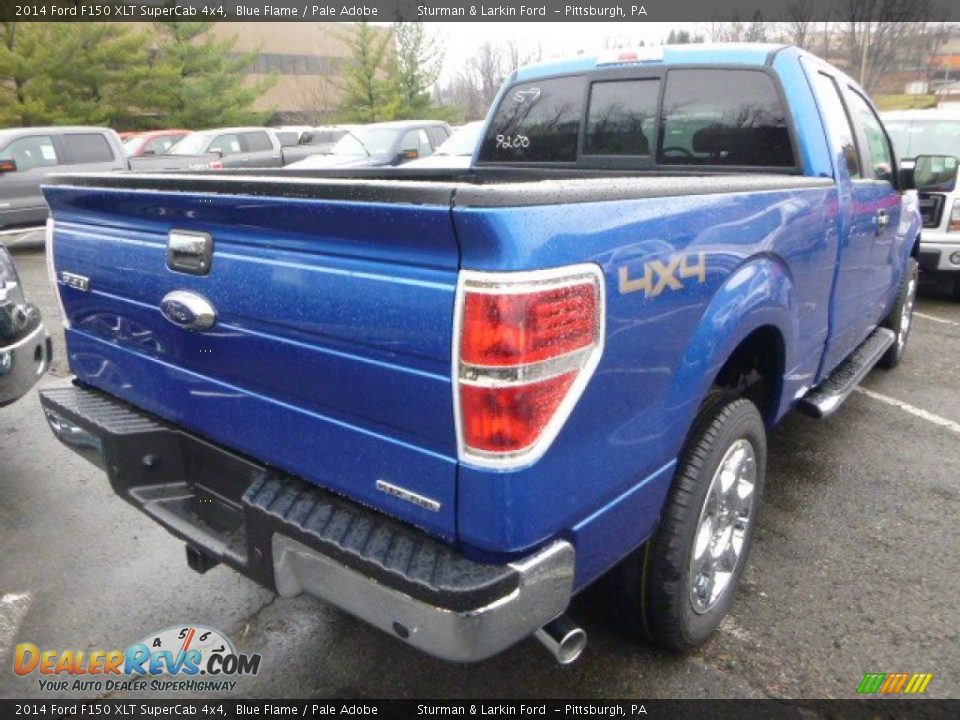 2014 Ford F150 XLT SuperCab 4x4 Blue Flame / Pale Adobe Photo #2