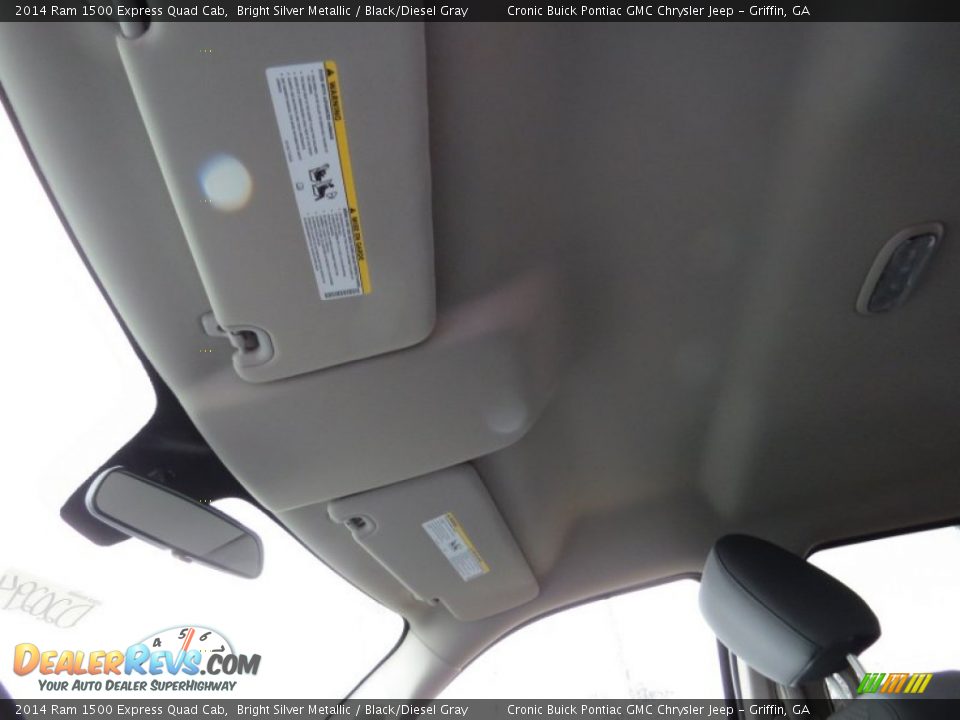 2014 Ram 1500 Express Quad Cab Bright Silver Metallic / Black/Diesel Gray Photo #12