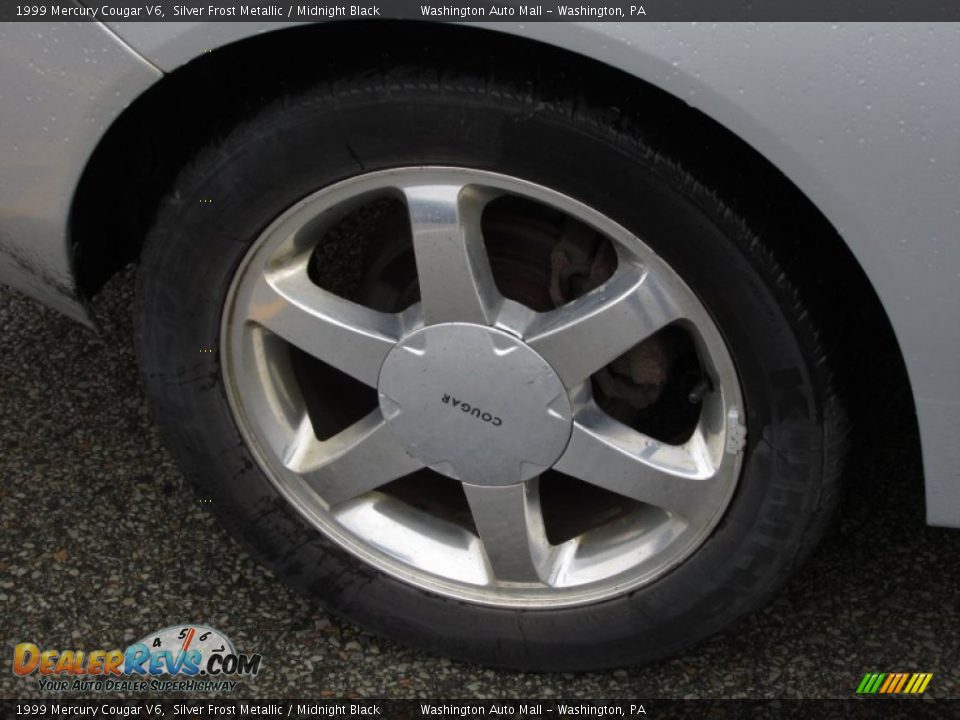 1999 Mercury Cougar V6 Silver Frost Metallic / Midnight Black Photo #3