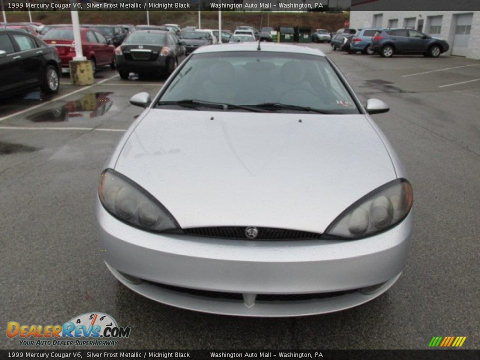 1999 Mercury Cougar V6 Silver Frost Metallic / Midnight Black Photo #6