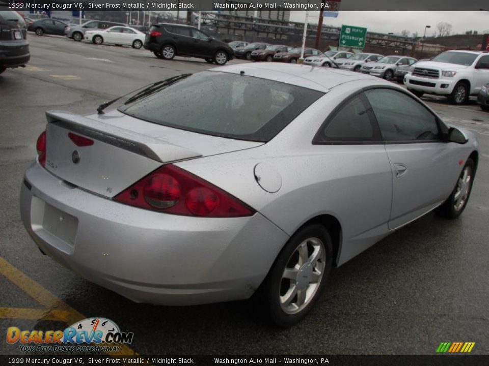 1999 Mercury Cougar V6 Silver Frost Metallic / Midnight Black Photo #10