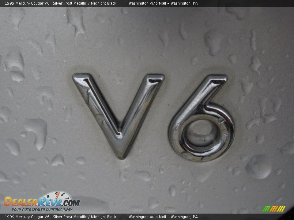 1999 Mercury Cougar V6 Silver Frost Metallic / Midnight Black Photo #11