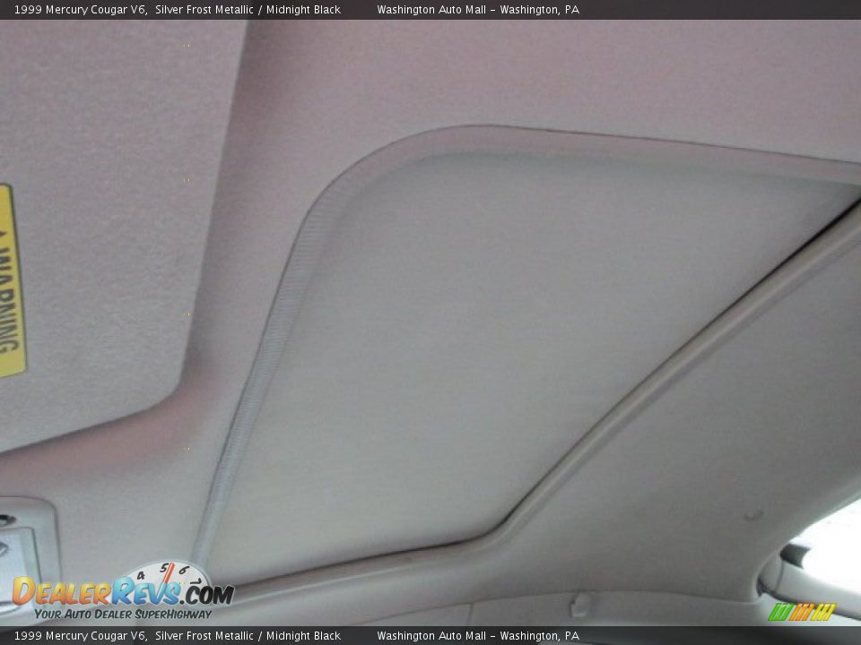 1999 Mercury Cougar V6 Silver Frost Metallic / Midnight Black Photo #16