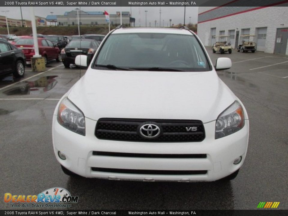 2008 Toyota RAV4 Sport V6 4WD Super White / Dark Charcoal Photo #4