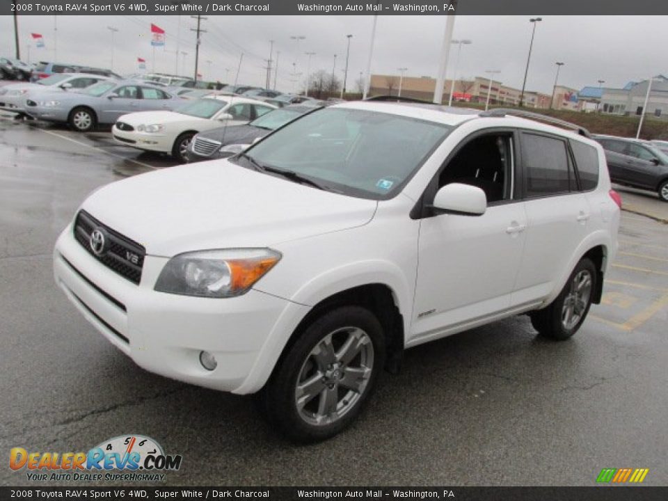 2008 Toyota RAV4 Sport V6 4WD Super White / Dark Charcoal Photo #6