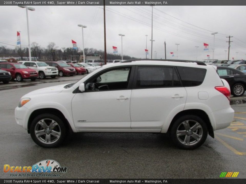2008 Toyota RAV4 Sport V6 4WD Super White / Dark Charcoal Photo #7