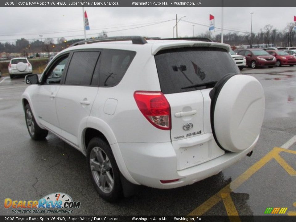 2008 Toyota RAV4 Sport V6 4WD Super White / Dark Charcoal Photo #9