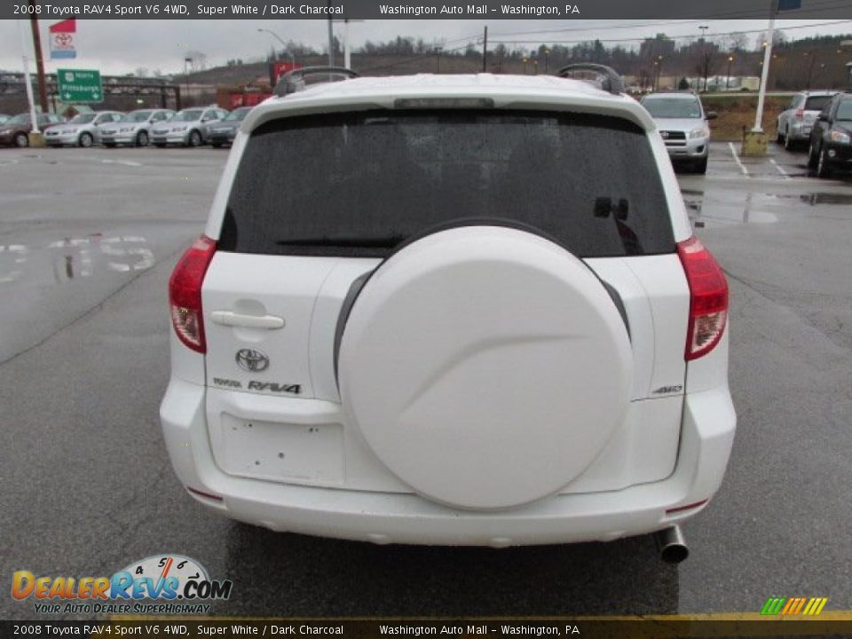 2008 Toyota RAV4 Sport V6 4WD Super White / Dark Charcoal Photo #10