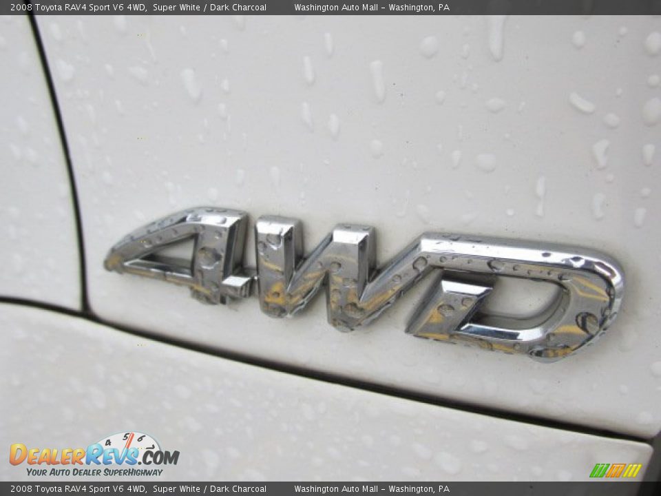 2008 Toyota RAV4 Sport V6 4WD Super White / Dark Charcoal Photo #11