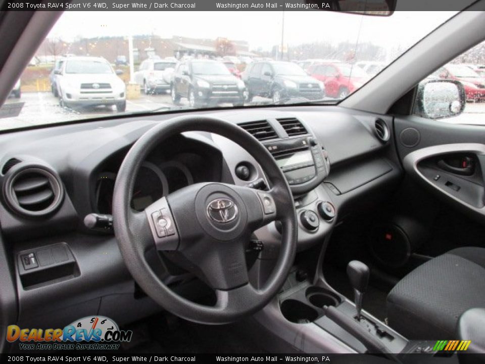 2008 Toyota RAV4 Sport V6 4WD Super White / Dark Charcoal Photo #12