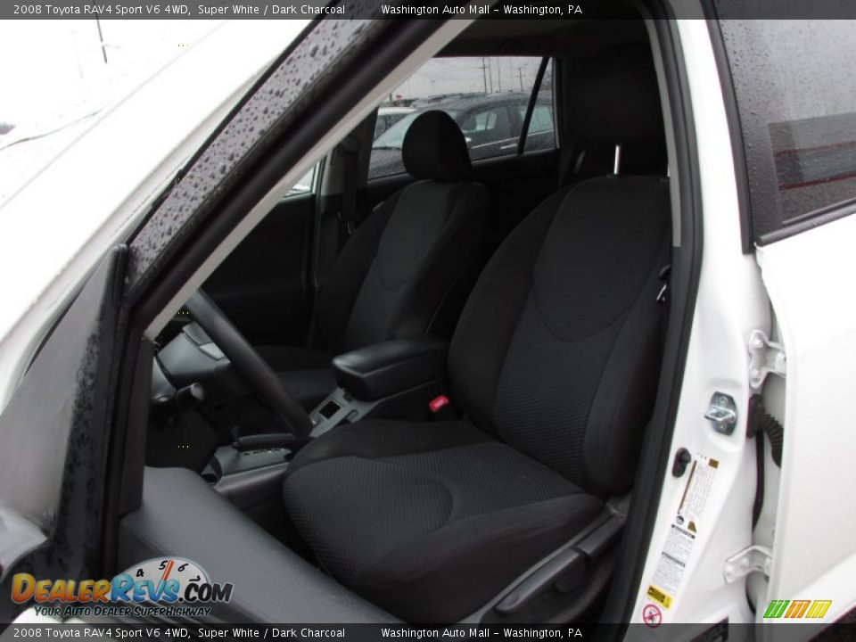 2008 Toyota RAV4 Sport V6 4WD Super White / Dark Charcoal Photo #13