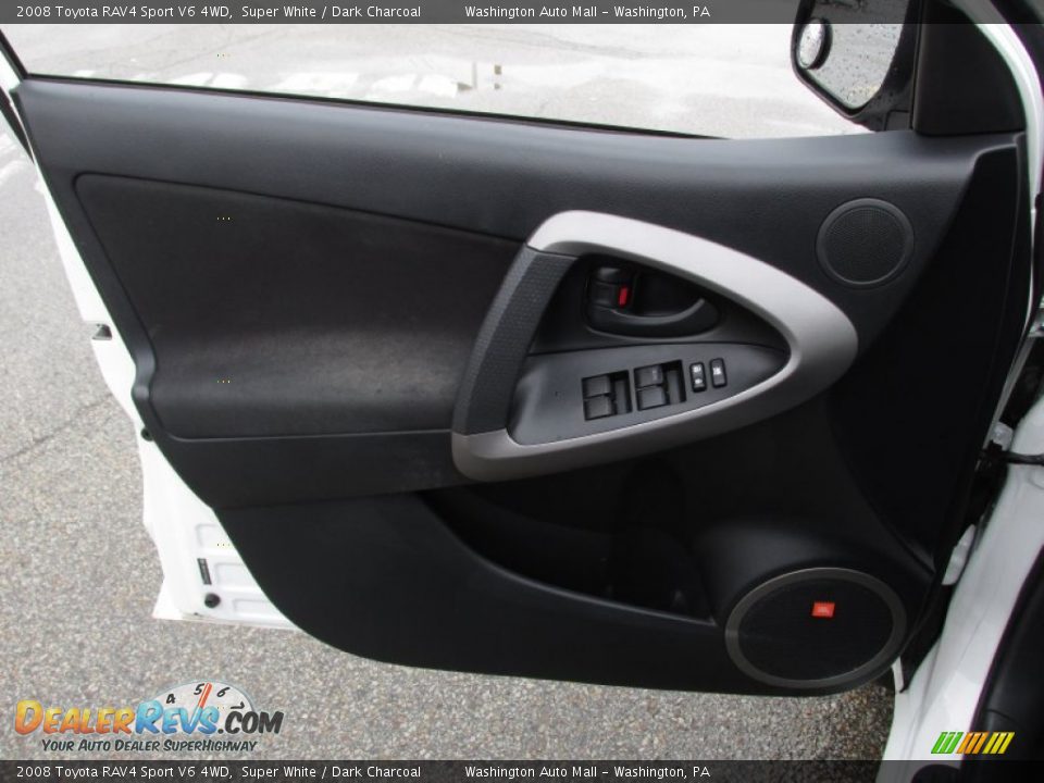 2008 Toyota RAV4 Sport V6 4WD Super White / Dark Charcoal Photo #14