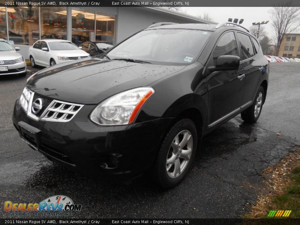 2011 Nissan Rogue SV AWD Black Amethyst / Gray Photo #3