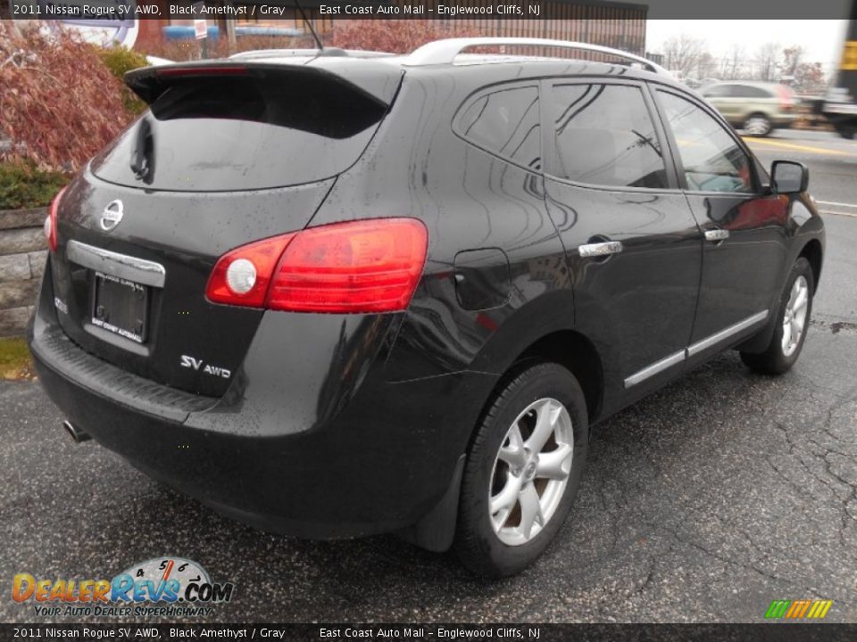 2011 Nissan Rogue SV AWD Black Amethyst / Gray Photo #4
