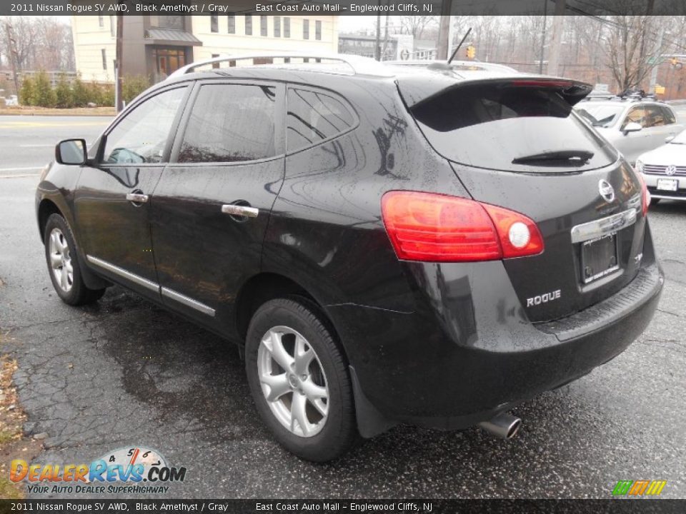 2011 Nissan Rogue SV AWD Black Amethyst / Gray Photo #7