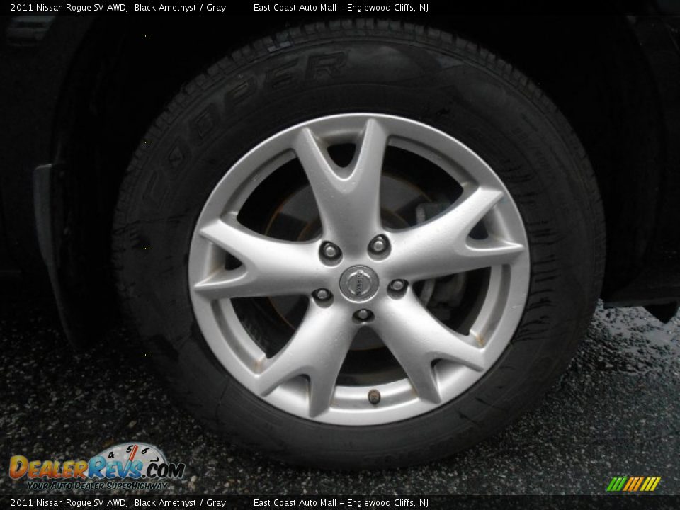 2011 Nissan Rogue SV AWD Black Amethyst / Gray Photo #8