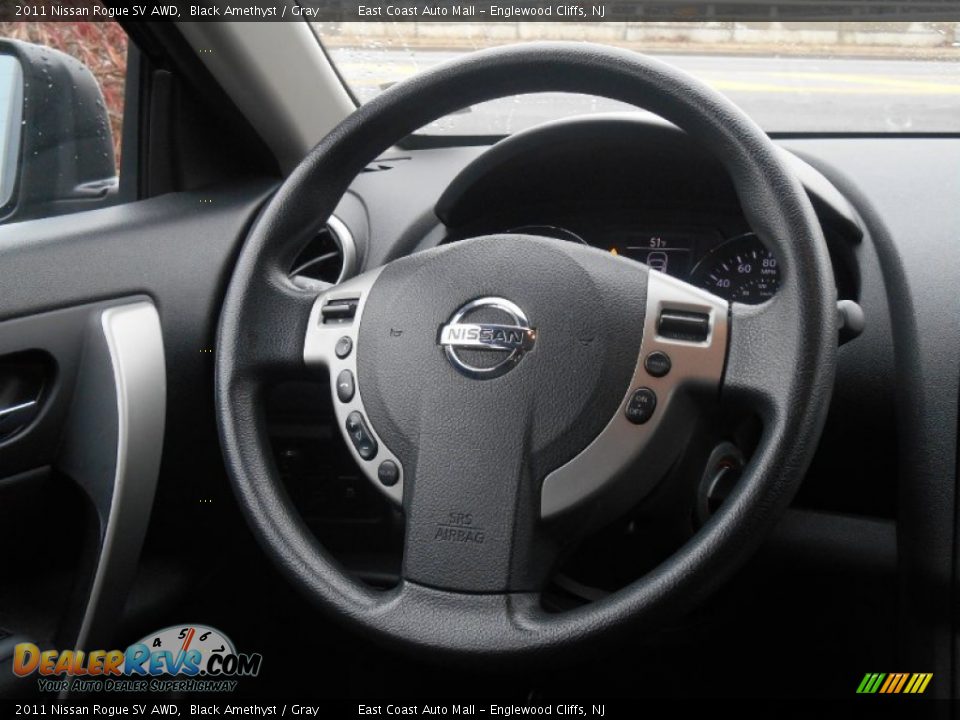 2011 Nissan Rogue SV AWD Black Amethyst / Gray Photo #13