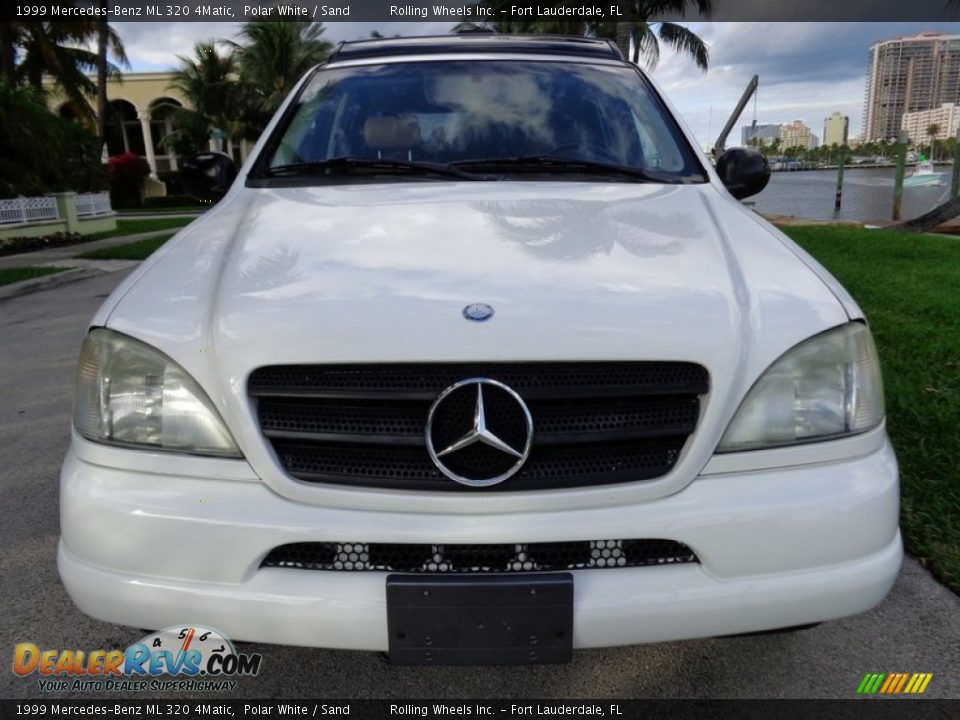 1999 Mercedes-Benz ML 320 4Matic Polar White / Sand Photo #27