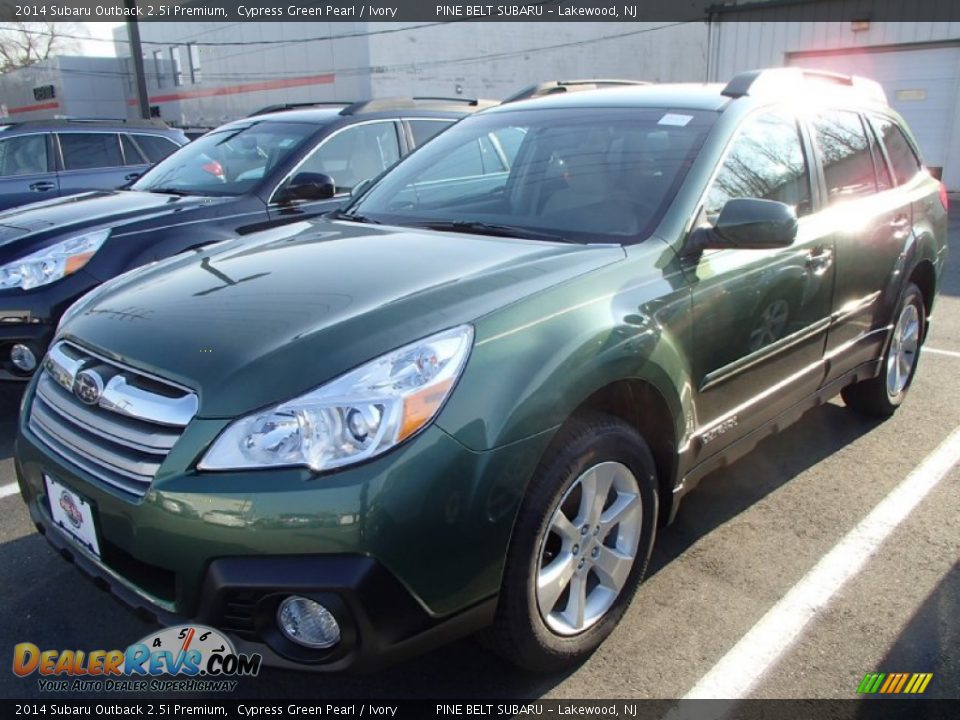 2014 Subaru Outback 2.5i Premium Cypress Green Pearl / Ivory Photo #1