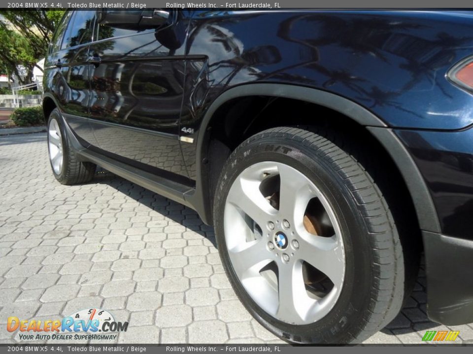 2004 BMW X5 4.4i Toledo Blue Metallic / Beige Photo #7