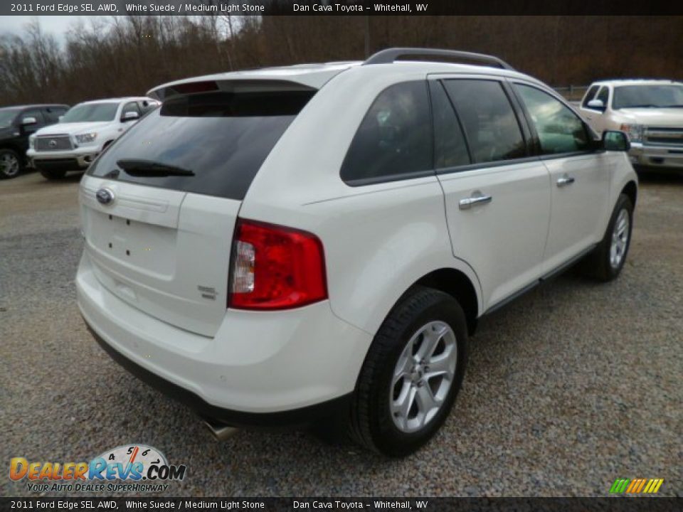 2011 Ford Edge SEL AWD White Suede / Medium Light Stone Photo #7
