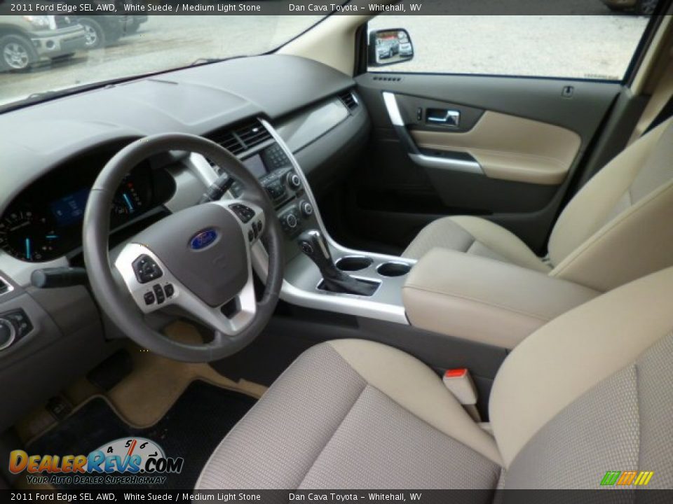 2011 Ford Edge SEL AWD White Suede / Medium Light Stone Photo #12