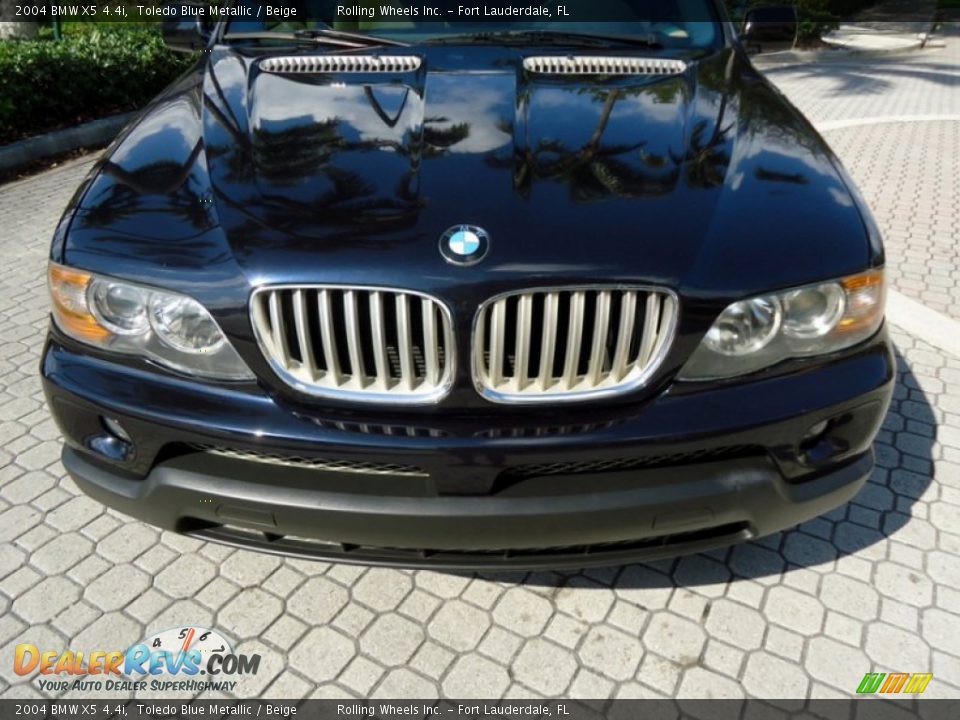 2004 BMW X5 4.4i Toledo Blue Metallic / Beige Photo #29