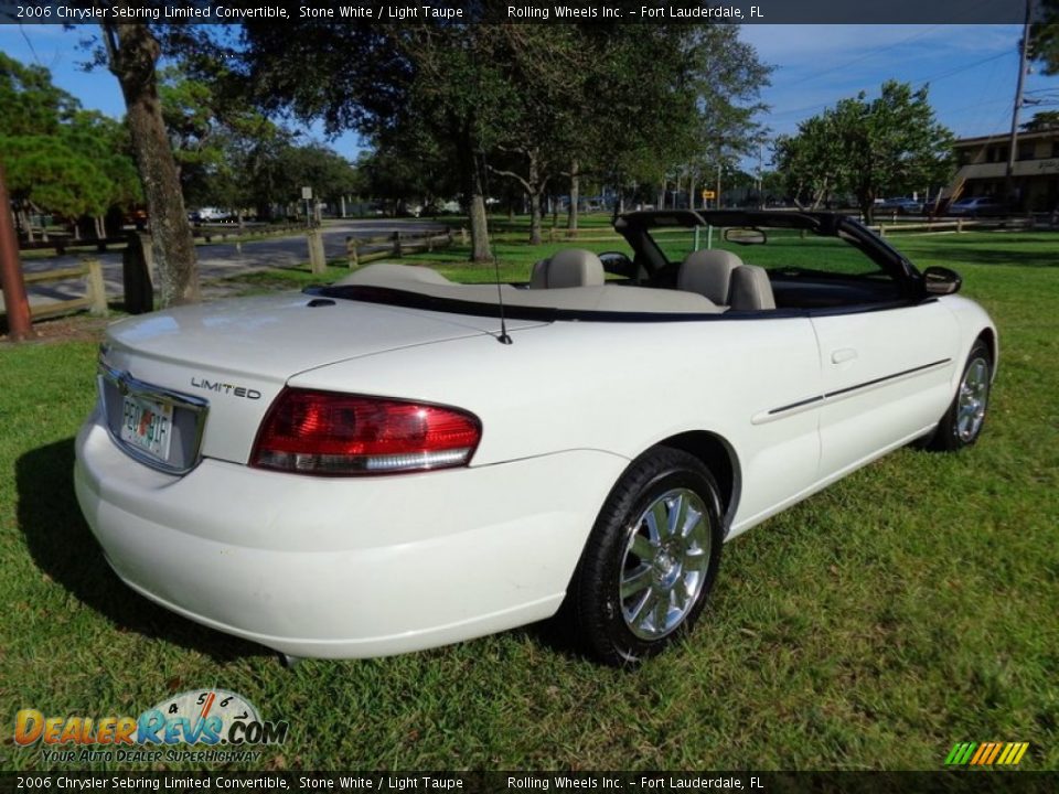 2006 Chrysler Sebring Limited Convertible Stone White / Light Taupe Photo #3