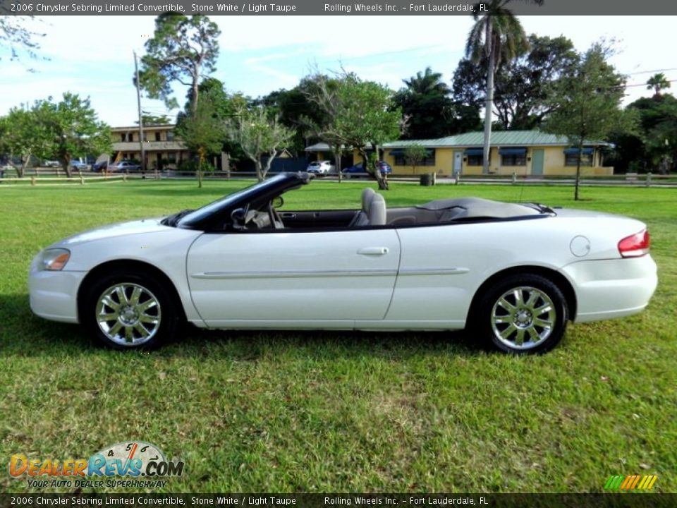 2006 Chrysler Sebring Limited Convertible Stone White / Light Taupe Photo #9