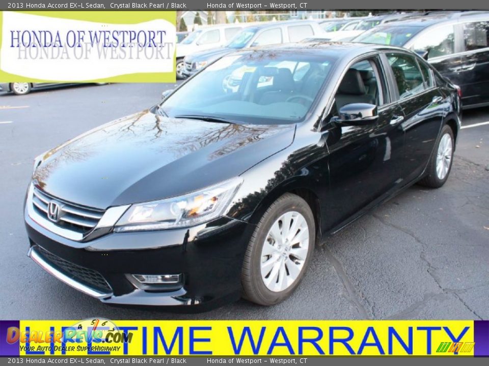 2013 Honda Accord EX-L Sedan Crystal Black Pearl / Black Photo #1