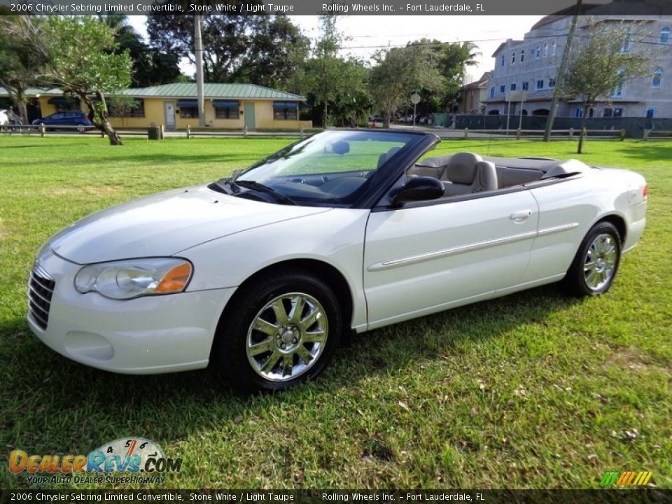 2006 Chrysler Sebring Limited Convertible Stone White / Light Taupe Photo #12