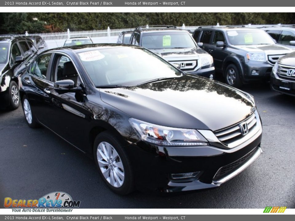 2013 Honda Accord EX-L Sedan Crystal Black Pearl / Black Photo #3