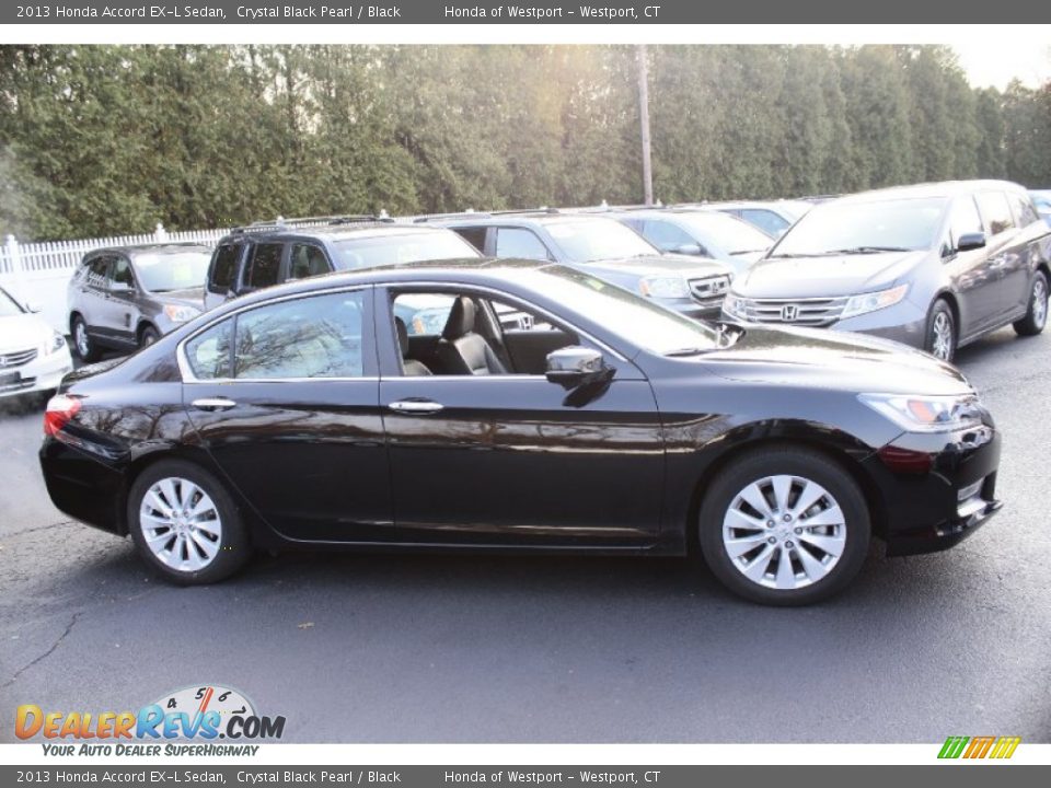 2013 Honda Accord EX-L Sedan Crystal Black Pearl / Black Photo #4