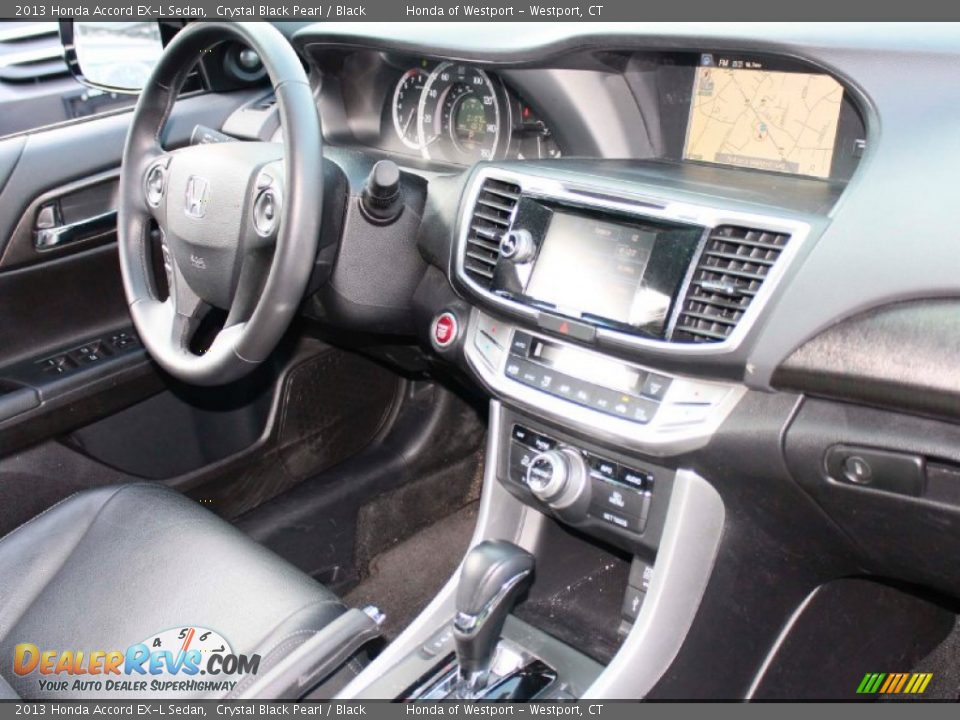 2013 Honda Accord EX-L Sedan Crystal Black Pearl / Black Photo #5