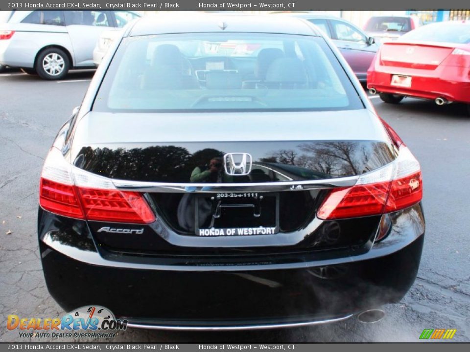 2013 Honda Accord EX-L Sedan Crystal Black Pearl / Black Photo #6