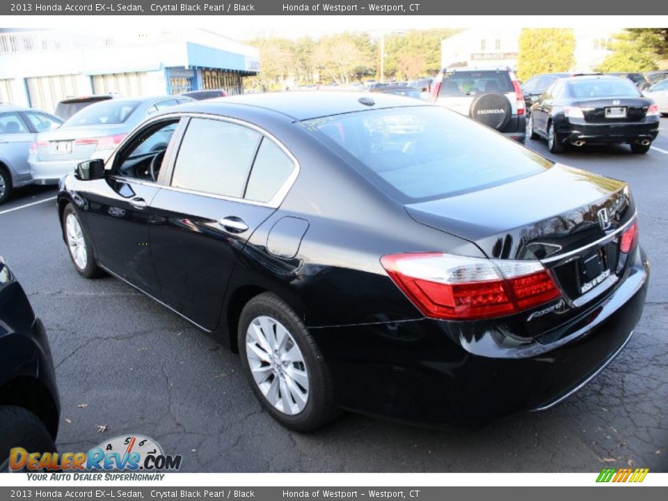 2013 Honda Accord EX-L Sedan Crystal Black Pearl / Black Photo #7
